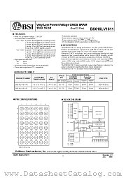 BS616LV1611 datasheet pdf Brilliance Semiconductor