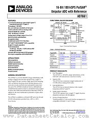 AD7661XCP-U1 datasheet pdf Analog Devices