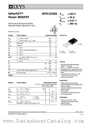 IXFH22N55 datasheet pdf IXYS