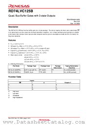 RD74LVC125B datasheet pdf Renesas