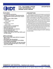 CSPT857DBV datasheet pdf IDT
