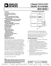 AD7921ARM-REEL7 datasheet pdf Analog Devices