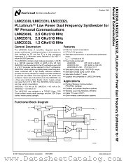 LMX2331LTM datasheet pdf National Semiconductor