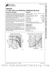 LMH6702 MDC datasheet pdf National Semiconductor