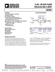 AD7684BRMRL7 datasheet pdf Analog Devices