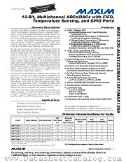 MAX1222 datasheet pdf MAXIM - Dallas Semiconductor