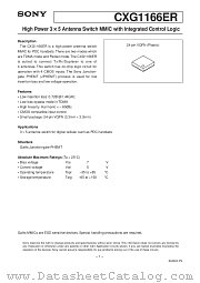 CXG1166ER datasheet pdf SONY