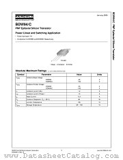 BDW94CFTU datasheet pdf Fairchild Semiconductor