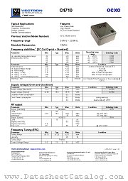C4710 datasheet pdf Vectron