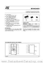 M74HC4078 datasheet pdf ST Microelectronics