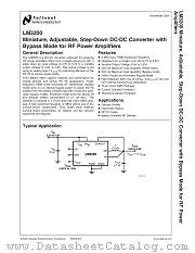 LM3200TLX datasheet pdf National Semiconductor