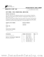 LM158 MD8 datasheet pdf National Semiconductor