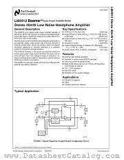 LM4912 datasheet pdf National Semiconductor
