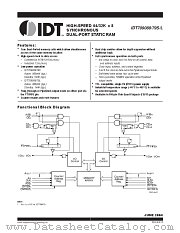 IDT709079L12PFI8 datasheet pdf IDT