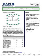 TQP777002 datasheet pdf TriQuint Semiconductor