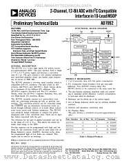 AD7992BRM-1REEL datasheet pdf Analog Devices
