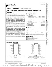 LM4873IBL datasheet pdf National Semiconductor