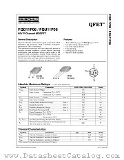 FQU11P06TU datasheet pdf Fairchild Semiconductor