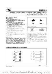74LCX05 datasheet pdf ST Microelectronics