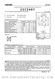 2SC5497 datasheet pdf TOSHIBA