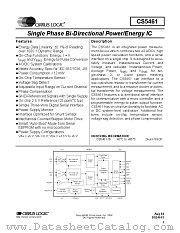 CS5461 datasheet pdf Cirrus Logic