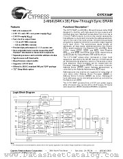 CY7C1344F-100AC datasheet pdf Cypress