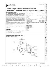 LMV824MX datasheet pdf National Semiconductor