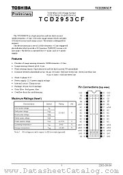 TCD2953CF datasheet pdf TOSHIBA