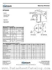 MTE8080D datasheet pdf Marktech Optoelectronics