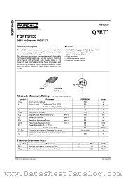 FQPF9N50YDTU datasheet pdf Fairchild Semiconductor