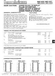 MMC4001E datasheet pdf Microelectronica