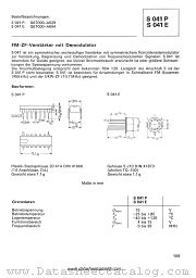 S041P datasheet pdf Siemens