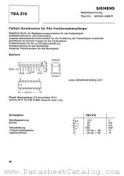 TBA510 datasheet pdf Siemens