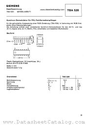 TBA520 datasheet pdf Siemens