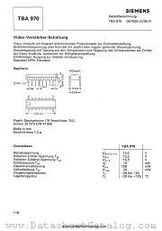 TBA970 datasheet pdf Siemens