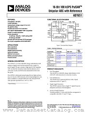 AD7651ASTRL datasheet pdf Analog Devices