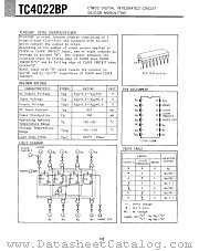 TC4022BP datasheet pdf ANALOGIC TECH