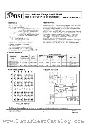 BS616UV2021DI10 datasheet pdf Brilliance Semiconductor