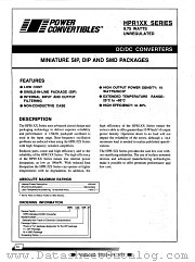 HPR106V_H datasheet pdf C&D Technologies