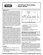 CH2100SM datasheet pdf Cermetek microelectronics