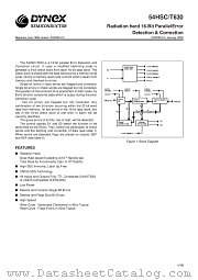 54HSCT630FE datasheet pdf Dynex Semiconductor