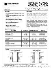 AD7520KD datasheet pdf Harris Semiconductor
