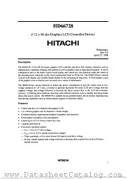 HD66728A05TB0 datasheet pdf Hitachi Semiconductor