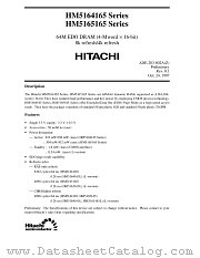 HM5164165TT-5 datasheet pdf Hitachi Semiconductor