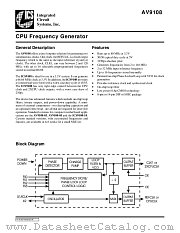 AV9108-03CN14 datasheet pdf Integrated Circuit Systems