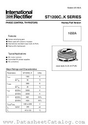ST1200C16K2 datasheet pdf International Rectifier