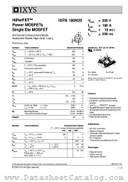 IXFH180N20 datasheet pdf IXYS