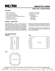 MX27C1000MC-15 datasheet pdf Macronix International
