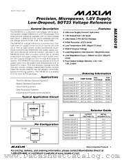 MAX6018AEUR21-T datasheet pdf MAXIM - Dallas Semiconductor