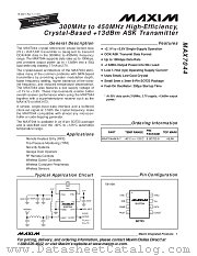 MAX7044AKA-T datasheet pdf MAXIM - Dallas Semiconductor